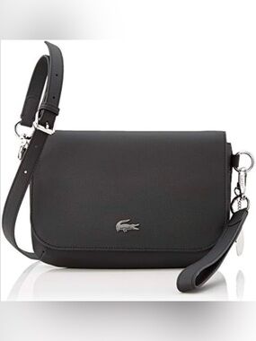 Lacoste Daily Classic Coated Piqué Canvas Flap Crossover Bag